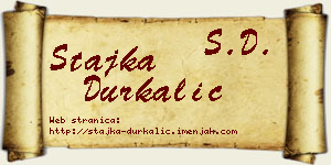 Stajka Durkalić vizit kartica